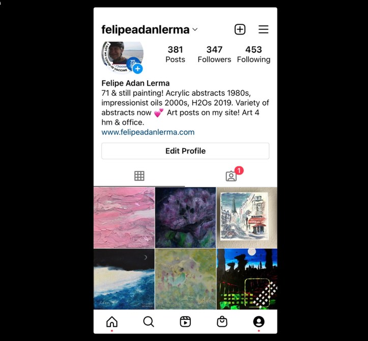 Adan's updated Instagram site page Jan 2022 http://www.instagram.com/felipeadanlerma