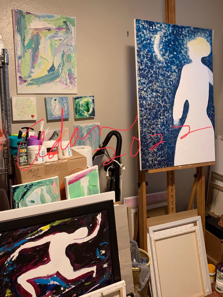 Adan's art 2021-2022 incl Dreaming with the Moon and Stars, 3rd layin ( top right ) ©Felipe Adan Lerma