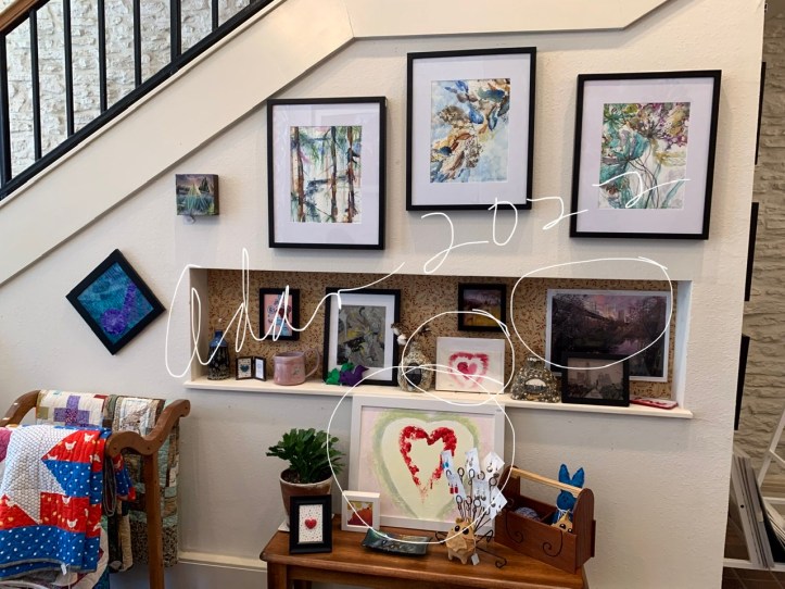 Adan's art work at The Old Bakery & Emporium Feb 2022 ©Felipe Adan Lerma