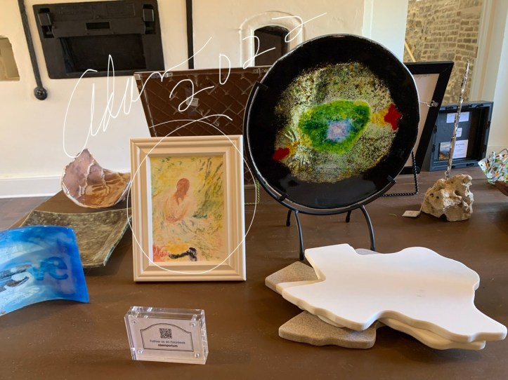 Adan's art work at The Old Bakery & Emporium Feb 2022 ©Felipe Adan Lerma