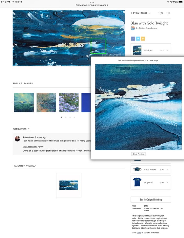 detail shot, Blue with Gold Twilight ©Felipe Adan Lerma 10x20 acrylic on canvas https://felipeadan-lerma.pixels.com/featured/blue-with-gold-twilight-felipe-adan-lerma.html