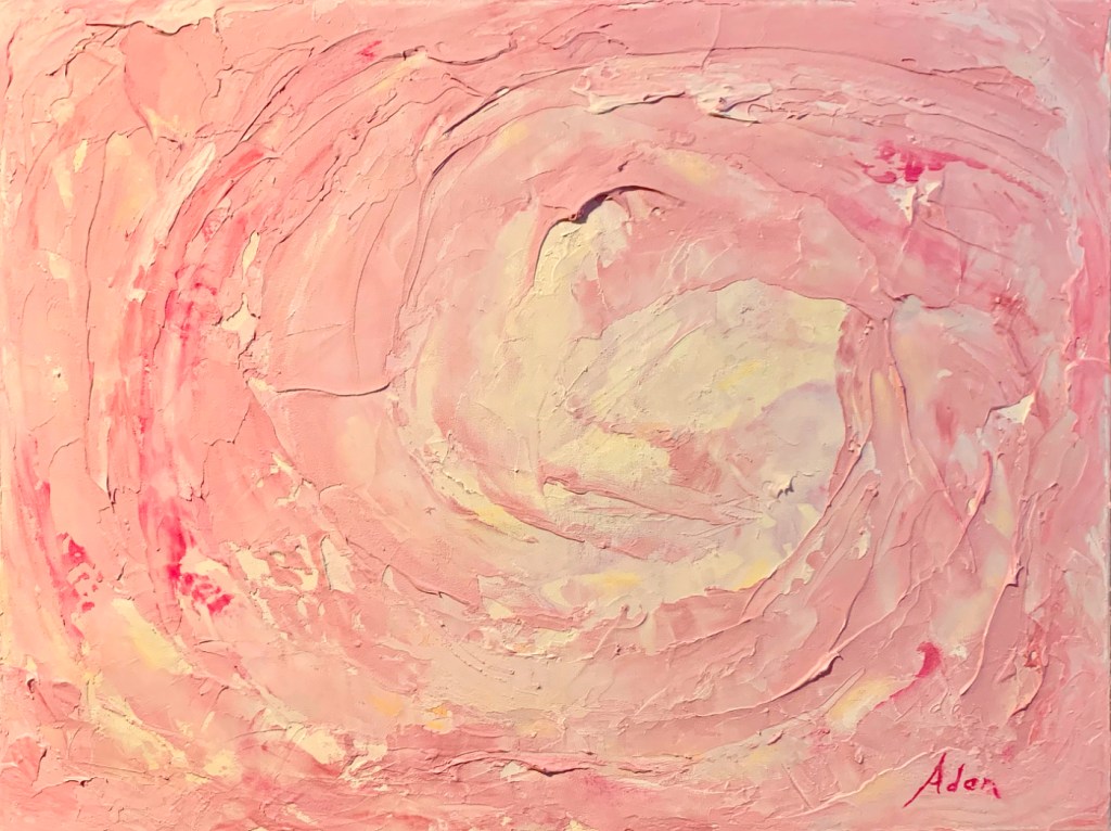 February 15, 2022 – New 18×24 Inch #Acrylic #PaletteKnife #AbstractArt Upload @FineArtAmerica – Pink&nbsp;Vortex