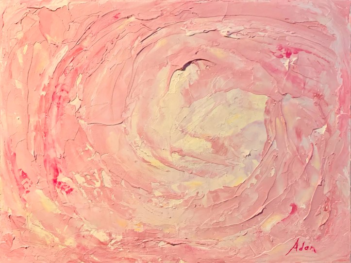 Pink Vortex @Felipe Adan Lerma 18x24 #abstract acrylic on canvas https://felipeadan-lerma.pixels.com/featured/pink-vortex-felipe-adan-lerma.html