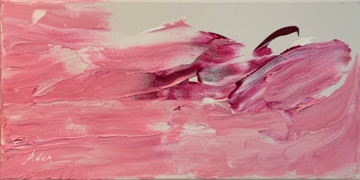 Pink with Maroon Landscape and Bird ©Felipe Adan Lerma 10x20 Acrylic on Canvas https://felipeadan-lerma.pixels.com/featured/pink-with-maroon-landscape-and-bird-felipe-adan-lerma.html