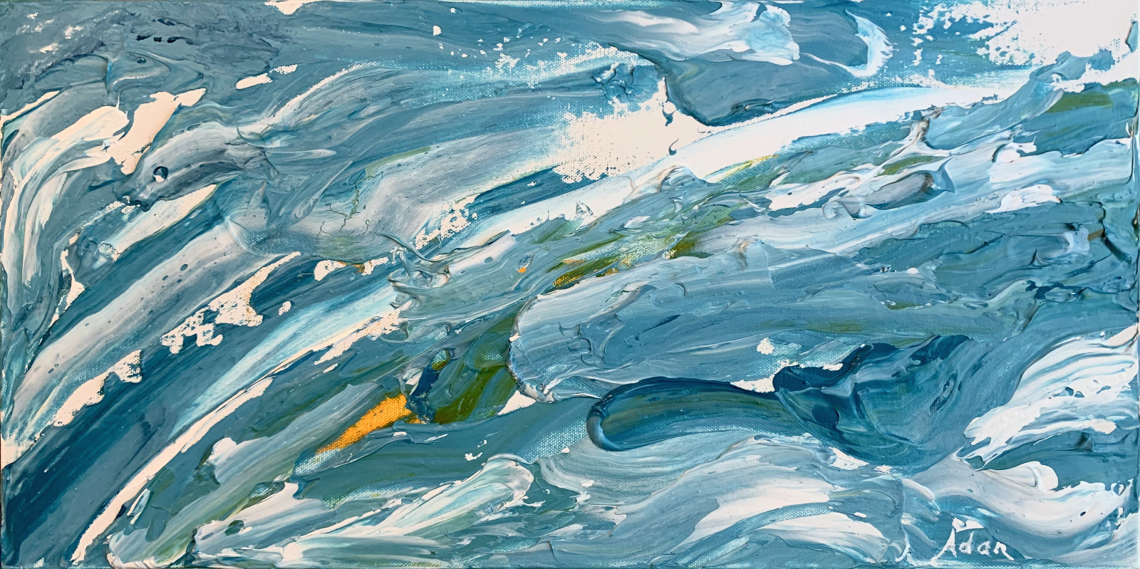 Turquoise Impressionist Abstract 1 Β©Felipe Adan Lerma 12x24 acrylic on gallery wrapped canvas circa Feb 2022 https://felipeadan-lerma.pixels.com/featured/turquoise-impressionist-abstract-1-felipe-adan-lerma.html