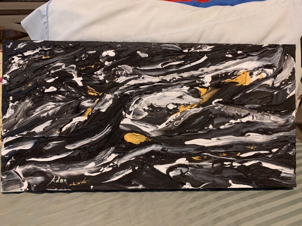 May 10, 2022 – BW Impressionist Abstract 1,&nbsp;Completed!