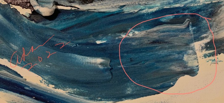 detail, 1st inlay, Freedom, May 06, 2022 ©Felipe Adan Lerma - 2 x 22x28 stretched canvases on stretcher bars