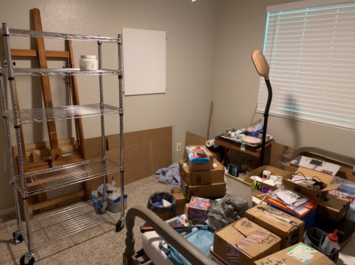Deconstructing my art room for a new one - June 10, 2022