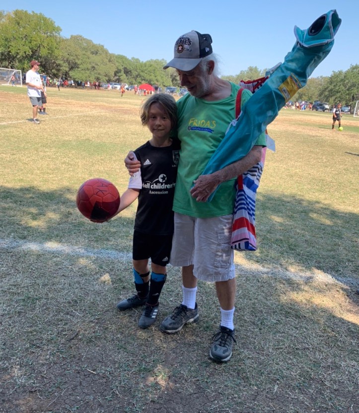 Adan with Max after soccer game 10.08.22 ©Felipe Adan Lerma - 1st non-medical/grocery outing since surgery ( 1 calendar month )