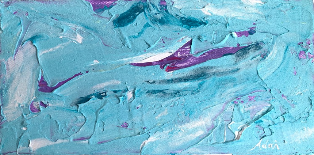 Blue-Purple Abstract 1 6x12 circa 2023