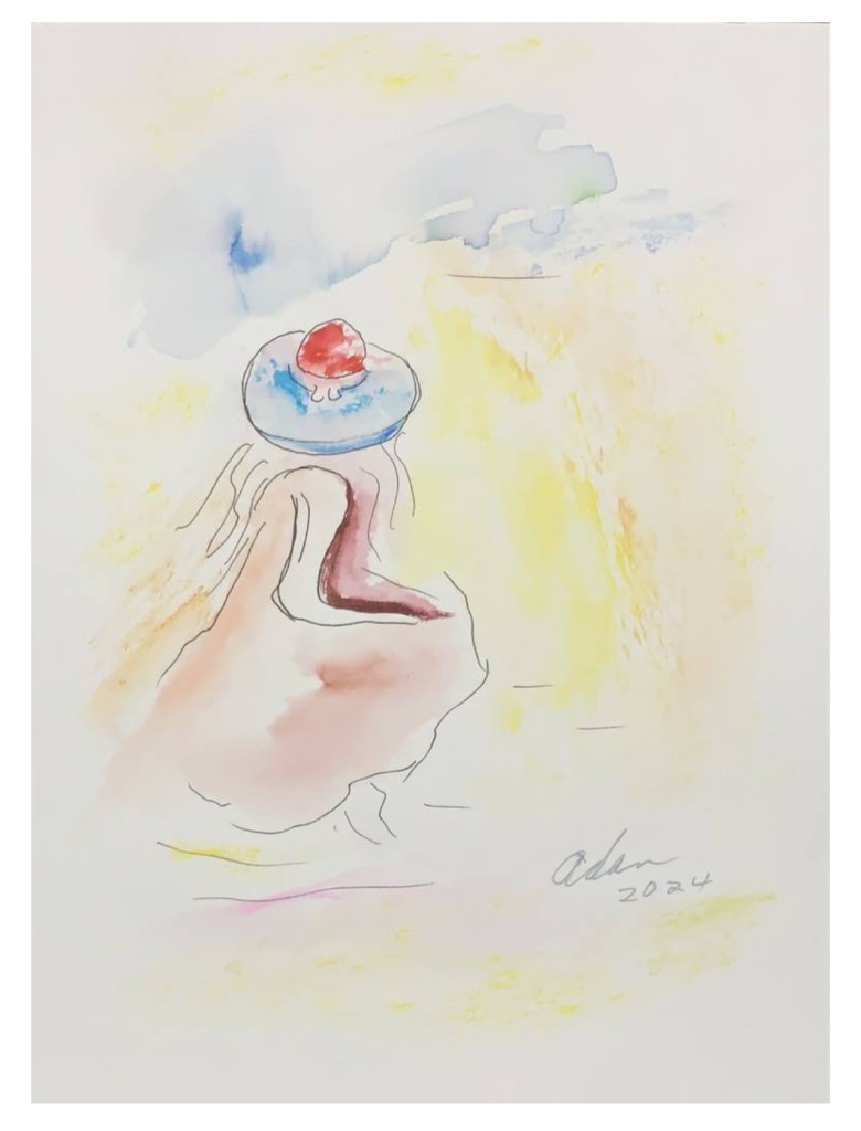 With Her Heart Near, She Sang Into the Future 2024 ©️Felipe Adan Lerma https://www.saatchiart.com/art/Painting-With-Her-Heart-Near-She-Sang-Into-the-Future-2024/2369095/12166483/view