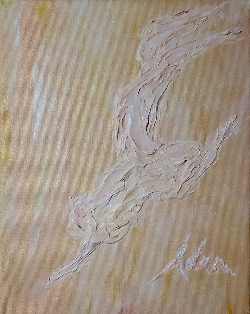 Blue Paradise 2024 - Adan original @SaatchiArt - https://www.saatchiart.com/art/Painting-Thrust-8x10-2025/2369095/12496647/view