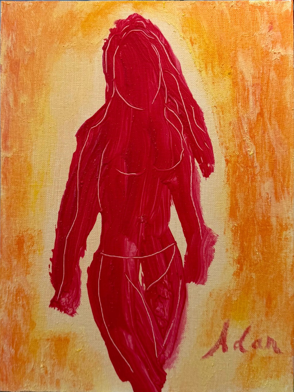 Are We at Our Kent State Moment? – One by One the Women Came and Said, It’s Time 2026 9×12 acrylic on canvas panel –  by Adan – @SaatchiArt&nbsp;😊